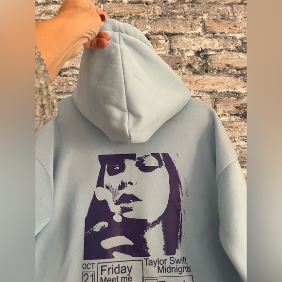 Taylor Swift Midnights Sky Blue Concert Hoodie in excellent like new condition - Picture 8 of 9